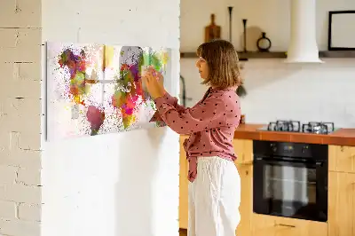 Schreib-Magnettafel mit Aquarell-Weltkarte Motiv