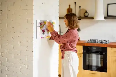 Schreib-Magnettafel mit Aquarell-Weltkarte Motiv