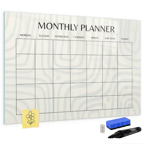 Schreib-Magnettafel als Monatsplaner