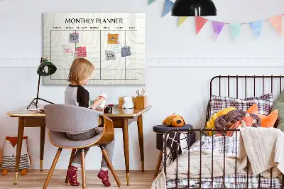 Schreib-Magnettafel als Monatsplaner