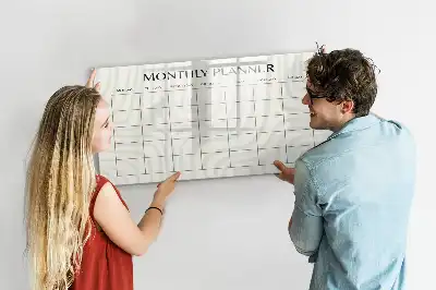 Schreib-Magnettafel als Monatsplaner