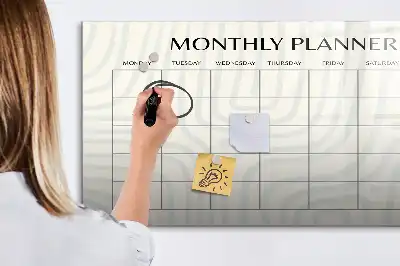 Schreib-Magnettafel als Monatsplaner
