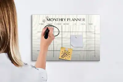 Schreib-Magnettafel als Monatsplaner