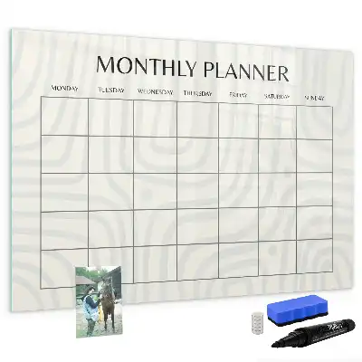 Schreib-Magnettafel als Monatsplaner