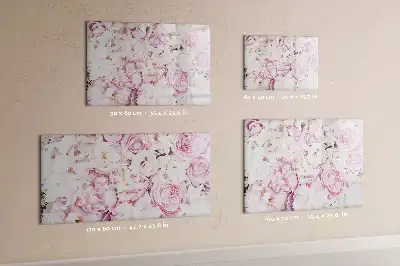 Beschreibbare Magnettafel mit dekorativem Blumenmotiv