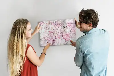 Beschreibbare Magnettafel mit dekorativem Blumenmotiv