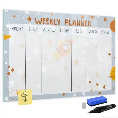 Schreib-Magnettafel für die Wochenplanung