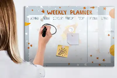Schreib-Magnettafel für die Wochenplanung