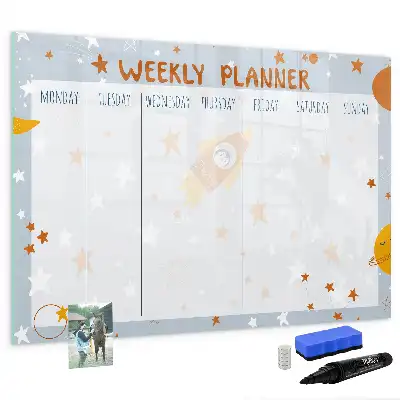 Schreib-Magnettafel für die Wochenplanung