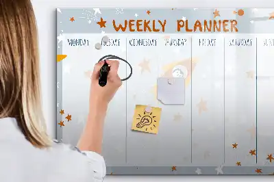 Schreib-Magnettafel für die Wochenplanung