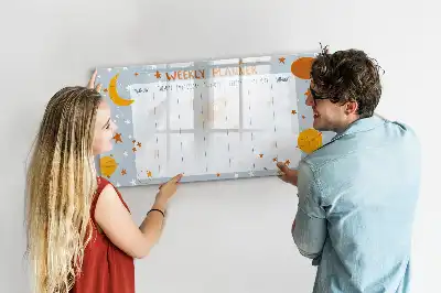 Schreib-Magnettafel für die Wochenplanung