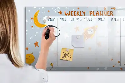 Schreib-Magnettafel für die Wochenplanung