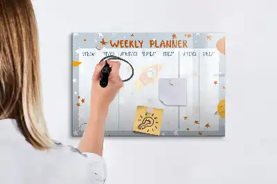 Schreib-Magnettafel für die Wochenplanung