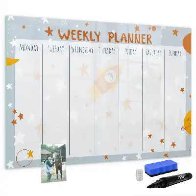 Schreib-Magnettafel für die Wochenplanung