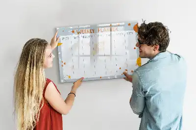 Schreib-Magnettafel für die Wochenplanung
