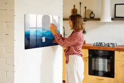 Schreib-Magnettafel mit Aquarellwasser