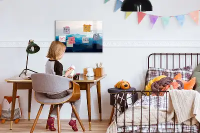 Schreib-Magnettafel mit Aquarellwasser