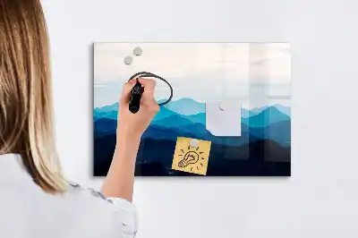 Schreib-Magnettafel mit Aquarellwasser