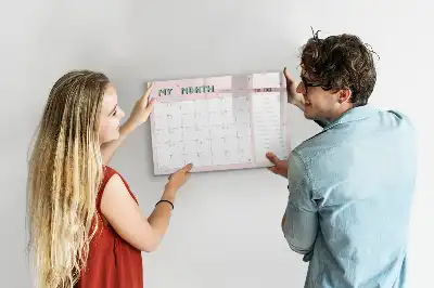Beschreibbare Magnettafel als Monatsplaner für Kinder