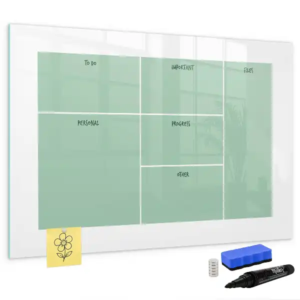 Schreibtisch-Organizer mit integrierter Schreib-Magnettafel