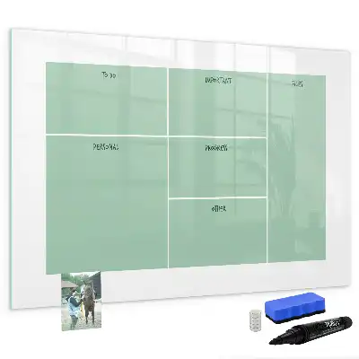 Schreibtisch-Organizer mit integrierter Schreib-Magnettafel