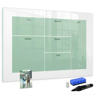 Schreibtisch-Organizer mit integrierter Schreib-Magnettafel