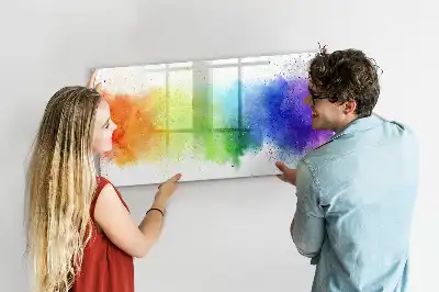 Beschreibbare Magnettafel mit abstraktem Regenbogen-Motiv