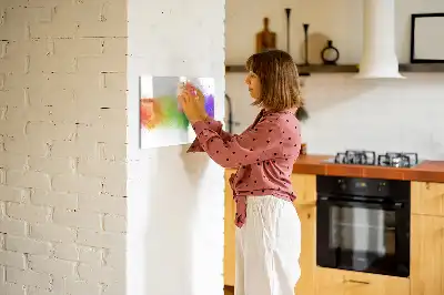 Beschreibbare Magnettafel mit abstraktem Regenbogen-Motiv