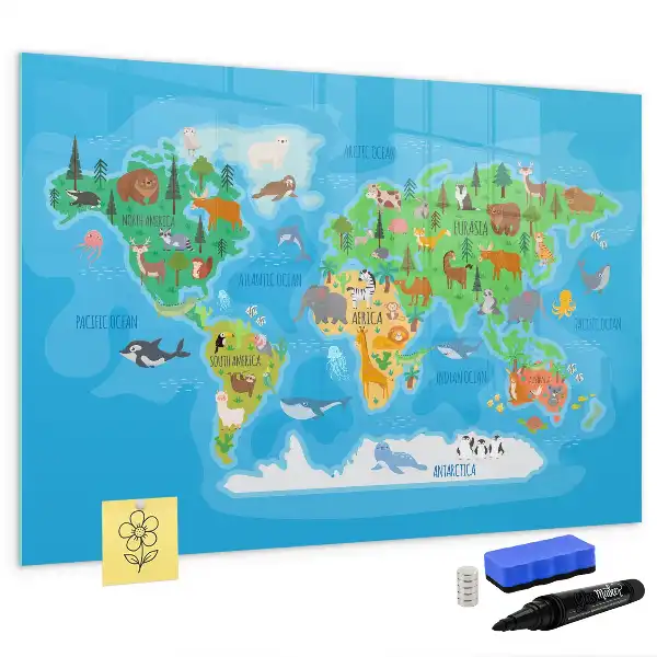 Beschreibbare Magnettafel mit Comic-Motiv