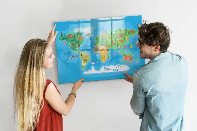 Beschreibbare Magnettafel mit Comic-Motiv