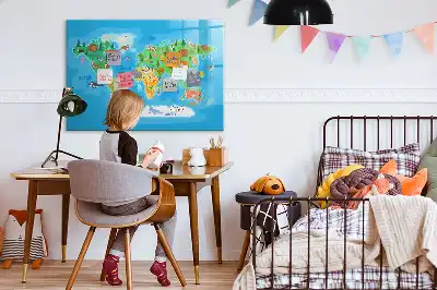 Beschreibbare Magnettafel mit Comic-Motiv