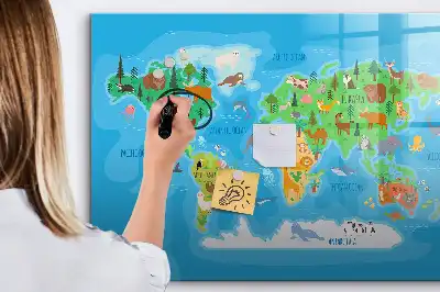 Beschreibbare Magnettafel mit Comic-Motiv