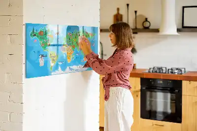 Beschreibbare Magnettafel mit Comic-Motiv