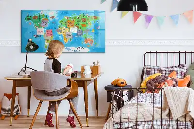 Beschreibbare Magnettafel mit Comic-Motiv