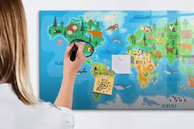 Beschreibbare Magnettafel mit Comic-Motiv