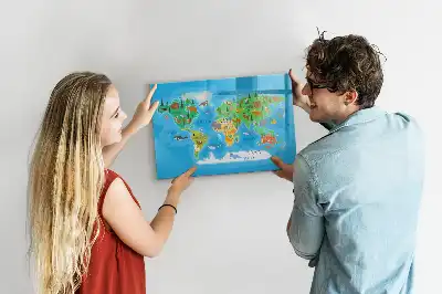 Beschreibbare Magnettafel mit Comic-Motiv