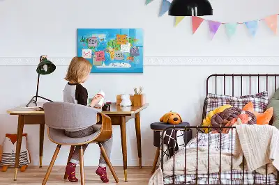 Beschreibbare Magnettafel mit Comic-Motiv