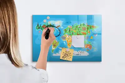Beschreibbare Magnettafel mit Comic-Motiv