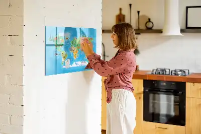 Beschreibbare Magnettafel mit Comic-Motiv