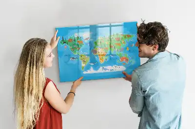 Beschreibbare Magnettafel mit Comic-Motiv