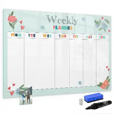 Schreib-Magnettafel als praktischer Wochenplaner