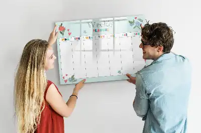Schreib-Magnettafel als praktischer Wochenplaner