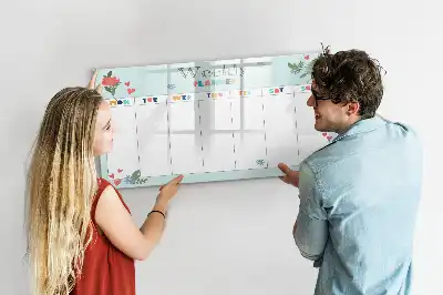 Schreib-Magnettafel als praktischer Wochenplaner