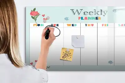 Schreib-Magnettafel als praktischer Wochenplaner