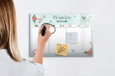 Schreib-Magnettafel als praktischer Wochenplaner