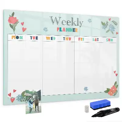 Schreib-Magnettafel als praktischer Wochenplaner