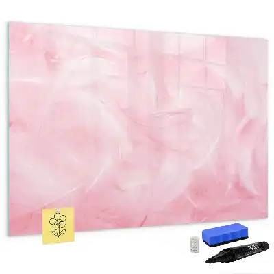 Beschreibbare Magnettafel mit Feder Abstraktion Motiv