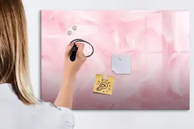 Beschreibbare Magnettafel mit Feder Abstraktion Motiv