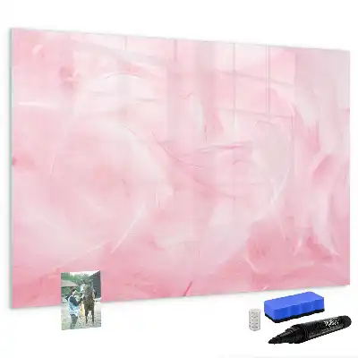 Beschreibbare Magnettafel mit Feder Abstraktion Motiv