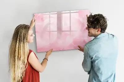 Beschreibbare Magnettafel mit Feder Abstraktion Motiv